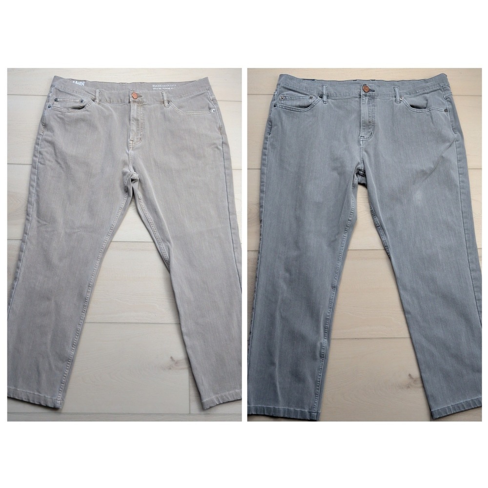 Mugsy Jeans Mens 40x30 (Fit 38x27) Bucks Coolmax Gray Blue Gray Stretch Lot of 2